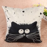 Cartoon images Linen Cotton Blend Cushion Cover Home Office Sofa Square Cat Pillow Case Decorative Cushion Covers Pillowcases