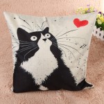 Cartoon images Linen Cotton Blend Cushion Cover Home Office Sofa Square Cat Pillow Case Decorative Cushion Covers Pillowcases