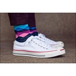 Casual Mens Cotton Colorful Geometry Socks Harajuku Gradient Color Business Dress Socks Diamond Plaid Long Socks calcetines