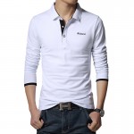 Casual Polo Shirt Men Fashion Letter Print Long-Sleeve Men's Polos New Arrival Fashion Brand Polo Shirts Man Hot-Sale Slim Polos