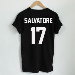Casual Salvatore 17 T-shirt Year Of Birth Vampire Diaries Mystic Falls Tops Graphic Tee Shirts Tumblr Tshirt for Men Women