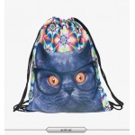 Cat escape 3D printing Women Classic forever  brand mochila escolar man  bags Travel mochilas backpack drawstring bag