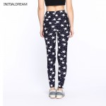 Causal  Leggings 2017 Womens Fall Fashion Floral Print Leggings Pants Disco Pants Legging Feminino Ropa Mujer Jeggings HDDK007