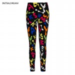 Causal  Leggings 2017 Womens Fall Fashion Floral Print Leggings Pants Disco Pants Legging Feminino Ropa Mujer Jeggings HDDK007