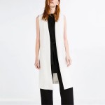 Chalecos Mujer 2017 Side Split Black White Lang Zwart Vest Women Long Sleeveless Blazer Lapel Collar Waistcoat Gilet Femme