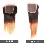 Cheap Malaysia Virgin Straight Hair With Lace Closure Wet Soft Lace Frontal Closure with Bundles Ombre Hair with Closure L