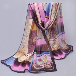 Chiffon silk scarf 2017 scarf female summer and autumn all-match scarf long Polyester air conditioning cape silk scarves shawl