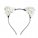 Children Girls Flower Cat Ears 2017 New Cute Hair Accessories Headwear Boho Style Children Cat Ears Hairband Headband for Party