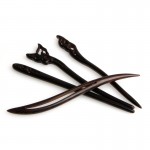 Chinese Classic Ancient Handmade Black Ebony Dish Made Wood Hairpin Hair Sticks