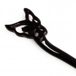Chinese Classic Ancient Handmade Black Ebony Dish Made Wood Hairpin Hair Sticks