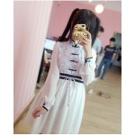 Chinese blue and white Flower pattern costume Chinese clothing Lolita daily ancient style dress