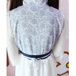 Chinese blue and white Flower pattern costume Chinese clothing Lolita daily ancient style dress
