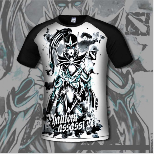 Chinoiserie Dota 2 Men's T shirt Comfortable lycra Cotton Anime T-shirts Casual gamer Clothing flexib short sleeve fashion shirt