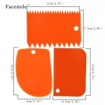 Christmas Kitchen Tool Classic Fondant Cake Decorating Tool Multifunction Blade Plastic Cake Smoother Cake Scraper/Spatula Set