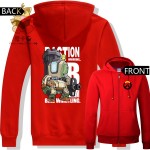 Christmas gift for game fans warm hoodies red warm hoodies OW game character BASTION lovely hoodies