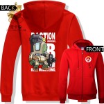 Christmas gift for game fans warm hoodies red warm hoodies OW game character BASTION lovely hoodies