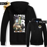 Christmas gift for game fans warm hoodies red warm hoodies OW game character BASTION lovely hoodies