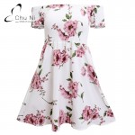 Chu Ni Off Shoulder Floral Summer Dress Vintage High Waist Beach Dress Women 2017 Sexy Short Dresses Vestidos MD06