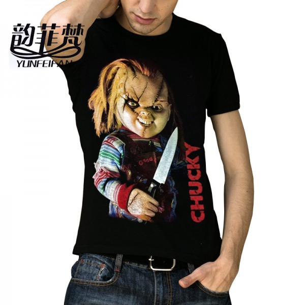Chucky Devil Baby Hip Hop T Shirt Men 3D Print Fashion High Quality Mens Tshirt Cotton Gift T-shirt for Male Short Sleeves