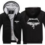 Classic Heavy Metal Metallica Rock Men's Hoodies For Men 2016 New Thicken Fleece Zipper Casual Tops USA EU size Plus size