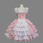 Classic Lolita Dress Women's Chiffon Lace Vintage Princess Layered Cospay Lolita Dress/Jumper Skirt for Girl 10 Colors