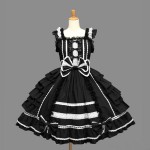 Classic Lolita Dress Women's Chiffon Lace Vintage Princess Layered Cospay Lolita Dress/Jumper Skirt for Girl 10 Colors