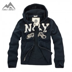 Clear Out Heavyweight Men's Fleece Full Zipper Hoodies Jacket Cotton Cozy Hooded Pullover Hoodies Moletons Casual Outwear Coat