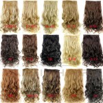 Clip In Hair Extensions Hairpiece 23inch 58cm 120g Curly Wavy Hair Extension Synthetic Heat Resistant Multicolor Wholsale Xmas