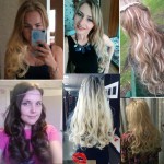 Clip In Hair Extensions Hairpiece 23inch 58cm 120g Curly Wavy Hair Extension Synthetic Heat Resistant Multicolor Wholsale Xmas