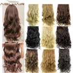 Clip In Hair Extensions Hairpiece 23inch 58cm 120g Curly Wavy Hair Extension Synthetic Heat Resistant Multicolor Wholsale Xmas