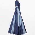 Clocolor medieval dress light blue vintage style gothic dress floor length women cosplay dresses retro long medieval dress gown