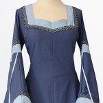 Clocolor medieval dress light blue vintage style gothic dress floor length women cosplay dresses retro long medieval dress gown