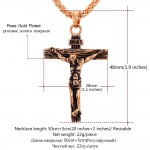Collare INRI Crucifix Cross Necklace Gold/Rose Gold/Black Gun Color Stainless Steel Chain For Men Jewelry Jesus Piece P166