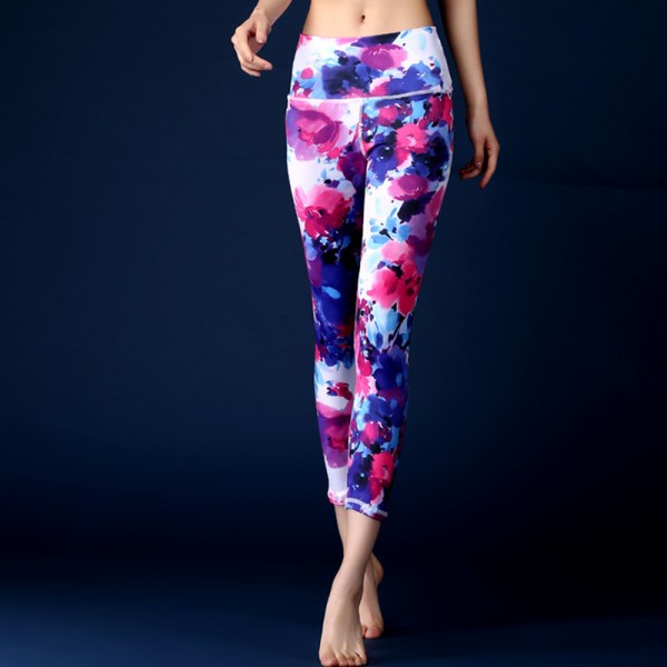 Colorful 3D Print Yoga Pants Fitness Yoga Leggings Push Up Running Sport Tights Women Workout Yoga Clothing Cheap Shop Online
