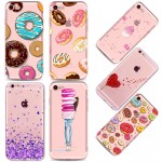 Colorful Donuts Macaron Phone Cases For iphone 7 7plus 6 6S 5 5S SE 6Plus 6SPlus Girls Design Love Heart Phone Case for iPhone 