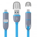 Colorful Micro USB Cable 8Pin 2 in 1 Sync Data Charging USB Cable for iPhone 5 6 6s plus Fast Charger Cable For Samsung S4 S5 S6