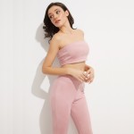Colysmo Sexy Strapless Strechable Women Suede Bustier Bandeau Crop Top Tank Tops Autumn Winter Spring Tube Top Sleeveless Vest 