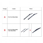 Combo Rubber Front And Rear Wiper Blades For Mitsubishi ASX 2010 Onwards.Windscreen Wipers Car Accessories(24''+21'')