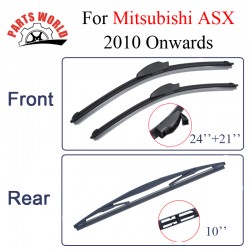Combo Rubber Front And Rear Wiper Blades For Mitsubishi ASX 2010 Onwards.Windscreen Wipers Car Accessories(24''+21'')