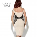 Comeonlover Low Neck Sleeveless Casual Work Dress With Lace Plus Size Dresses RI70068 Summer Off Shoulder Bodycon Women Dresses