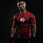 Compression Shirt Flash 3D Printed T-shirts Men Raglan Short Sleeve Flash Cosplay Costume Quick Dry Fitness Clothing Tops Male