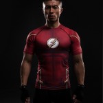 Compression Shirt Flash 3D Printed T-shirts Men Raglan Short Sleeve Flash Cosplay Costume Quick Dry Fitness Clothing Tops Male