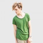 Cool Summer Men T Shirt Round Neck Ripped Tee Shirts Short Batwing Sleeve Top Plain Solid Fashion Male Clothes