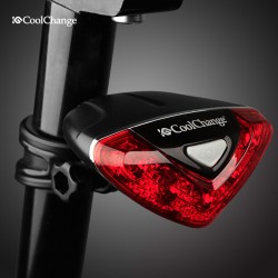 CoolChange Bicycle Rear Tail light Red LED Flash Lights Cycling Night Safety Warning Lamp Bike Outdoor tail light Accessories