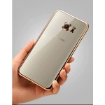 Coque For samsung galaxy S6 Edge S6 S7 S7 Edge Case Clear Transparent Gold Plating Soft TPU Back Cover For samsung S6 Edge case