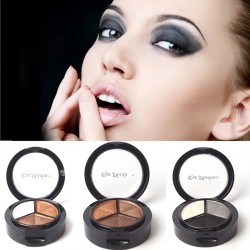 Cosmetics Colorful Three-color Eyeshadow Natural Smoky Eye Shadow Palette Set Make Up 