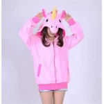 Cosplay Unicorn Pikachu Stitch Hoodie Sweatshirt Costumes Plush Animal Hooded Jacket