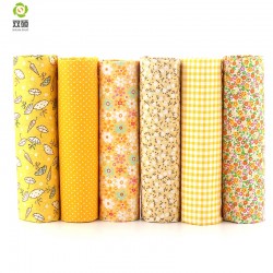 Cotton Fabric No Repeat Design Yellower Series Patchwork Fabric Fat Quarter Bundle Sewing For Fabric 6 pieces 50cm*50cm A1-6-2