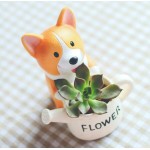 Creative Resin Flowerpot Kawaii Corgi Garden Pots Planters Jardin Bonsai Desk Succulent Flower Pot Can Mix Order Dropshipping