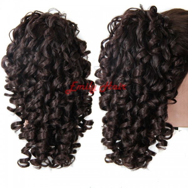 Curly Ponytail 21 Inch Long Hairpiece Claw Clip Ponytail Hair Extensions False Hair 4 Colors Tails of Hair